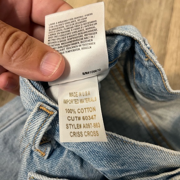 Agolde Criss Cross Upsized Jean Suburbia Light Wash Size 25 Loose High Rise - Picture 13 of 14